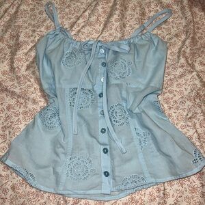 Wild Fable Light Blue Eyelet Camisole